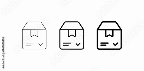 delivered product package icon sign vector
