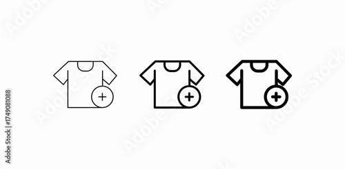 t-shirt add product icon sign vector