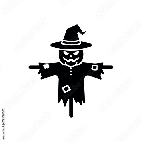 Scarecrow icon isolated on white background