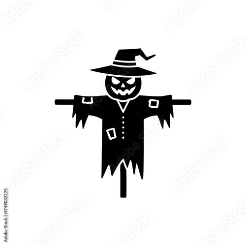 Scarecrow icon isolated on white background