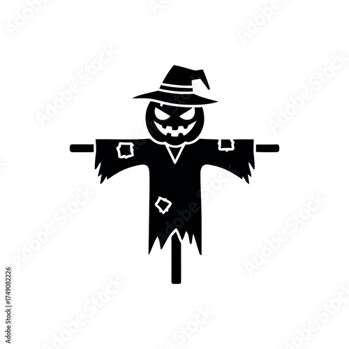 Scarecrow icon isolated on white background