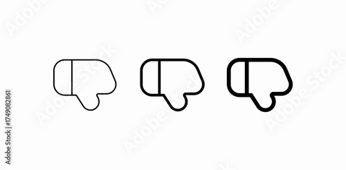 dislike button thumb icon sign vector