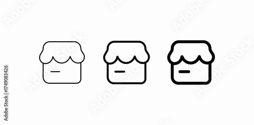 store front awning icon sign vector