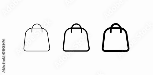 tote shopping bag icon sign vector