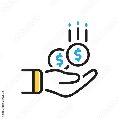Multi color icon for collect