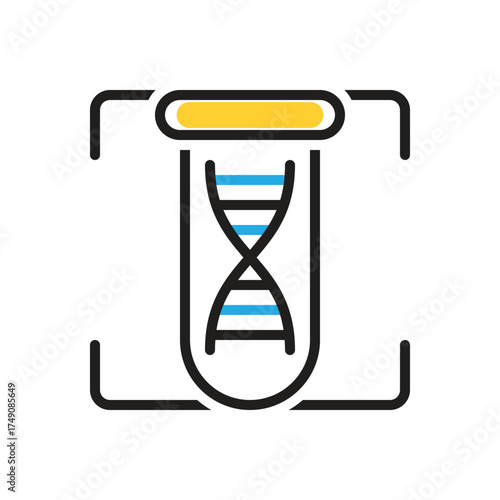 Multi color icon for dna