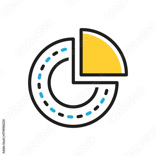 Multi color icon for portion