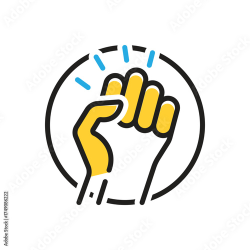 Multi color icon for revolution