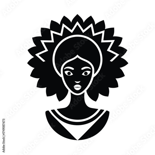 Afro Brazilian Goddess Head Icon