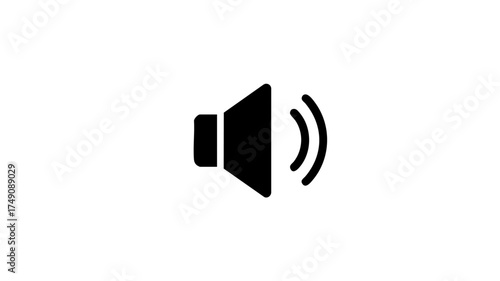 A black speaker icon indicating sound or volume is present.