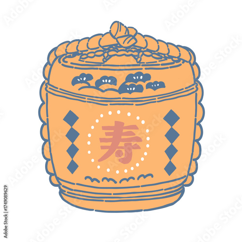酒樽をイメージしたイラスト