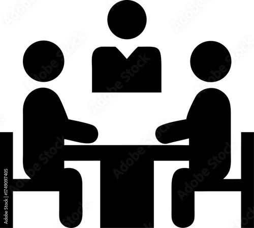 Office interview silhouette