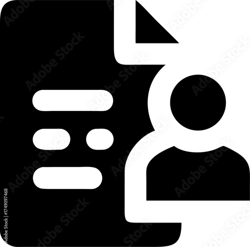 Resume review silhouette