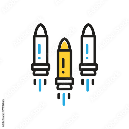 Multi color icon for bullet