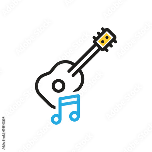 Multi color icon for musical