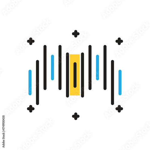 Multi color icon for rhythm