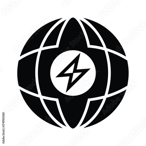 Energy Orb Icon Power Source Vector