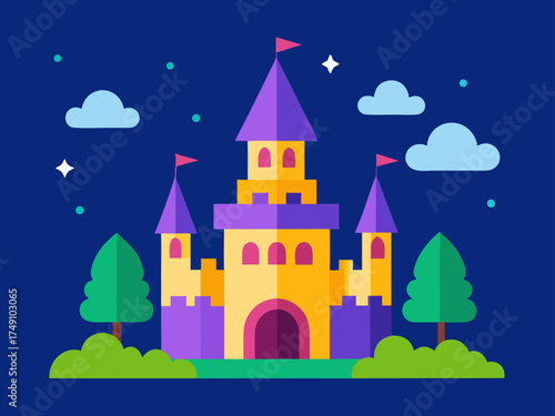 magical fairy tale castle collage