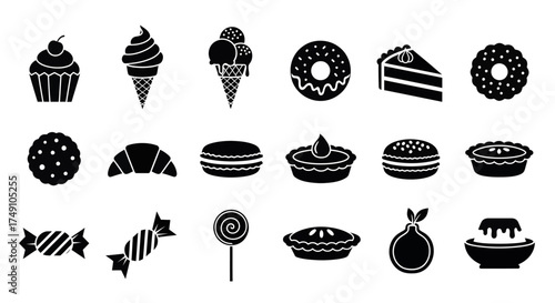 Sweet Treats - A Collection of Dessert Icons.