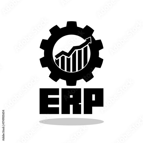 Simple ERP icon with shadow