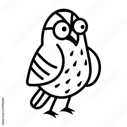 A doodle style icon showing an owl