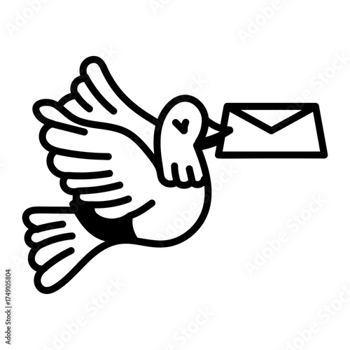A doodle style icon showing an owl