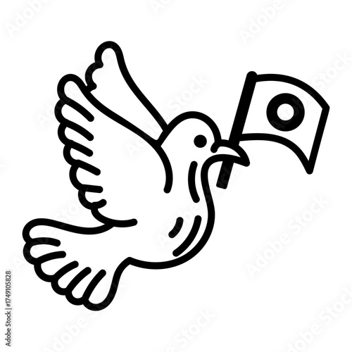 A doodle style icon showing an owl