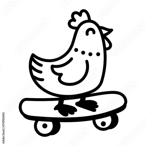 A doodle style icon showing an owl