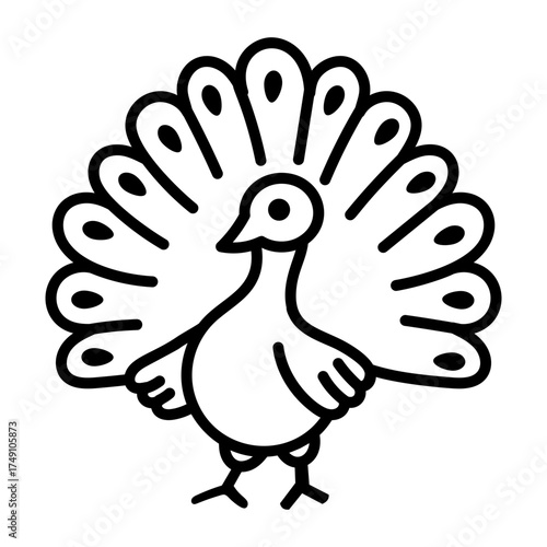 Hand drawn style icon depicting cock
