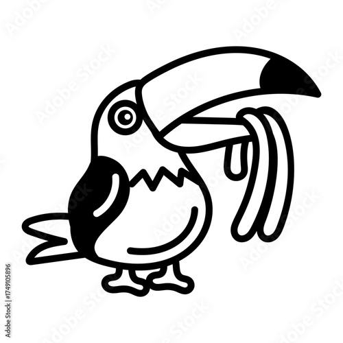 Hand drawn style icon depicting cock
