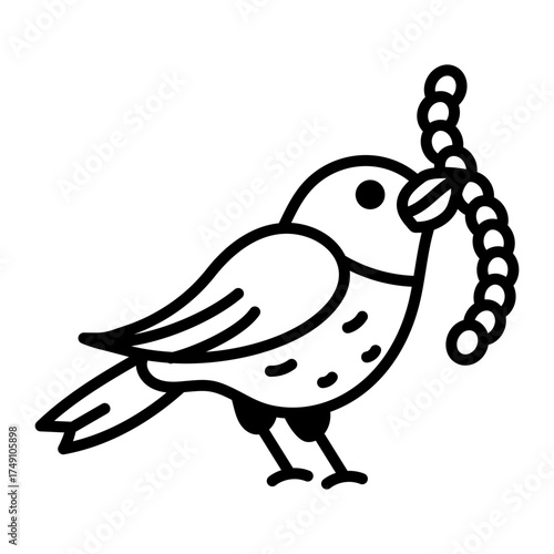 Hand drawn style icon depicting cock
