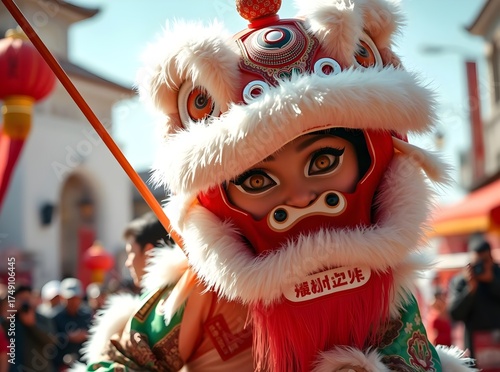 Wallpaper Mural Close-up of Chinese New Year Performer Torontodigital.ca