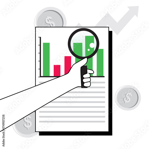 Business statistics design Vector Image