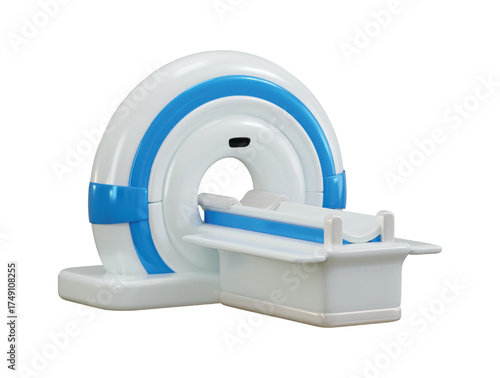Medical lab MRI diagnostic scan unit icon 3d render concept of radiology medical technology icon vector illustration