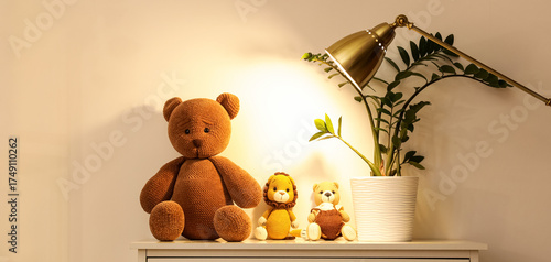 Toys, houseplant and glowin...