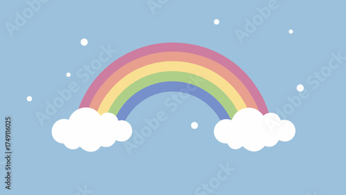 sky scattered clouds soft pastel rain