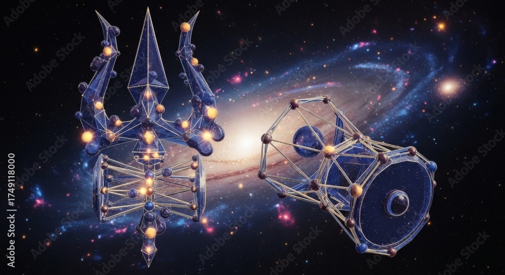 Fototapeta premium Kailash Mountain Spiritual Concept Abstract Cosmic Energy