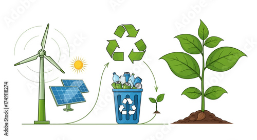 Eco-Friendly Lifecycle From Renewable Energy to Recycling and New Growth