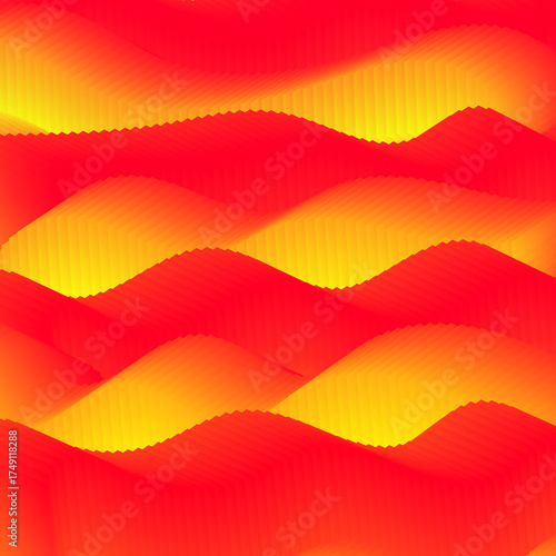 Vibrant red and yellow abstract wave pattern.
A dynamic abstract background featuring flowing waves of vibrant red and bright yellow, creating a sense of movement and energy.
