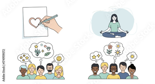 Visualizing Thoughts and Emotions A Journey Through Creativity, Mindfulness, and Social Connection