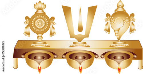 Shankh chakra tilak diya