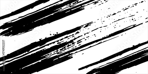 Vector brush sroke texture. Distressed uneven grunge background. Abstract distressed vector illustration. Overlay over any design to create interesting effect and depth. Black isolated on white. EPS10