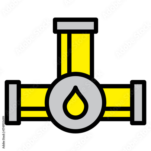Oil Pipeline  Icon Element For Design