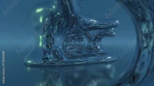 Traveling Through an Abstract Metallic Tunnel, Futuristic Design