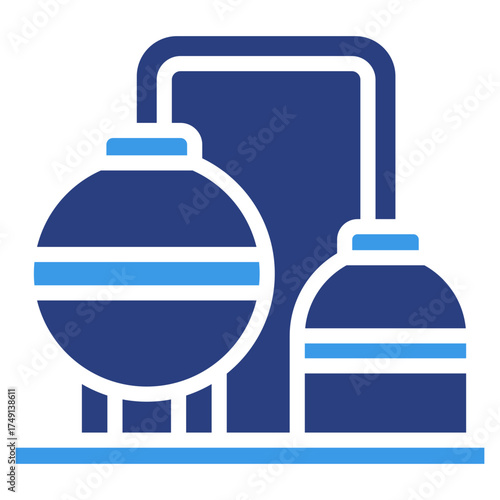 Oil Refinery  Icon Element For Design