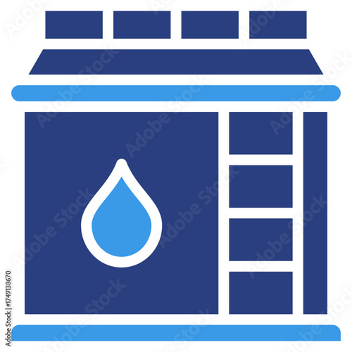 Oil Storage Tank  Icon Element For Design