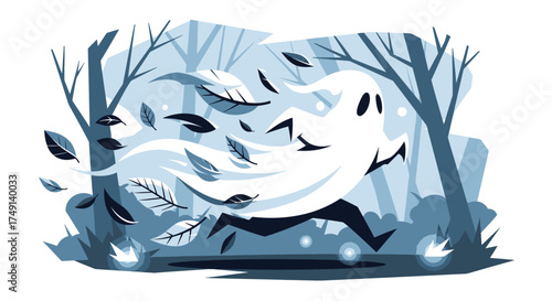 Halloween Ghost in a Hurry A Spooky Chase Through the Woods