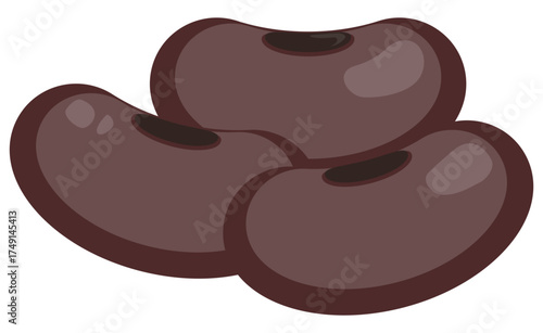Beans protein food vector symbol of vegetarian nutrition and healthy diet.