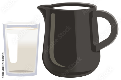 Milk drink food vector full of protein and calcium for health and nutrition themes.