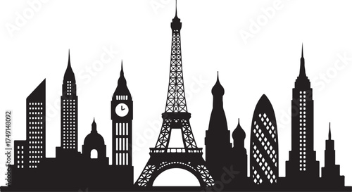City Skyline Silhouette Vector